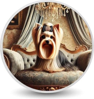 OEM Elegancia Regia: Yorkie En El Regazo Del Lujo Moneda De 1 Oz