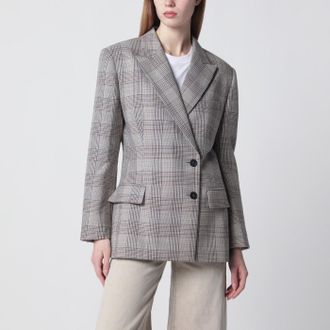 Anine Bing Asymmetric Prince of Wales jacket