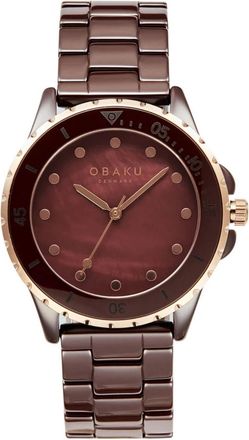 Obaku Womens Urt Lille Rose gold Dial Watch