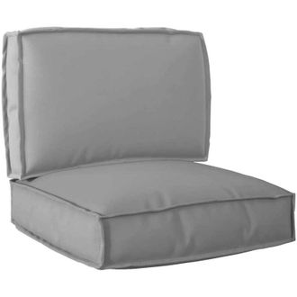 vidaXL Set di Cuscini per Pallet 2 pcs Grigio 60 x 60 x 12 cm - Vidaxl
