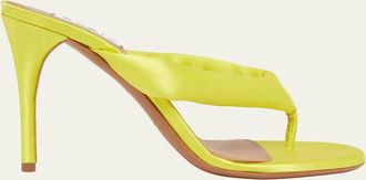 Alaia 90mm Padded Satin Thong Sandals
