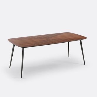 La Redoute Interieurs Vintage eettafel, inleghout, 8 personen, WATFORD