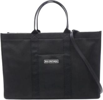 Balenciaga Pre-owned Vintage Tote Bag - Heren - Vintage Shopper - Zwart - ONE Size - Leer - Vintage
