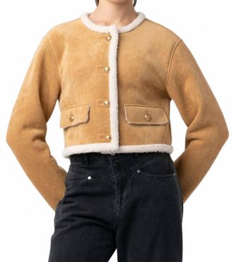 Blank NYC Ahead Of The Curve Jacket In Tan/cream