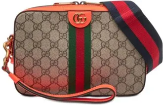 Gucci Vintage, unisex, Beige, ONE Size, Leer, Pre-owned Ophidia Crossbody Bag
