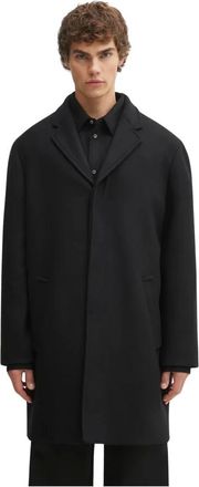 Maison Kitsun&eacute; Tailored Coat - Heren - Mantels - Zwart - Maat: XL Katoen