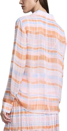 Bcbgmaxazria Bcbgmaxazria Chiffon Plaid Blouse