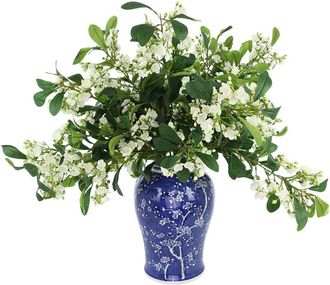 Creative Displays Inc. Handmade Faux Budding Blooms In Decorative Ceramic Vase