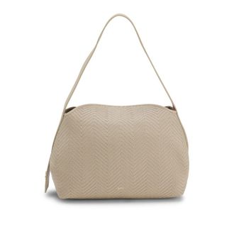 BOSS Woven shoulder bag with Double B monogram