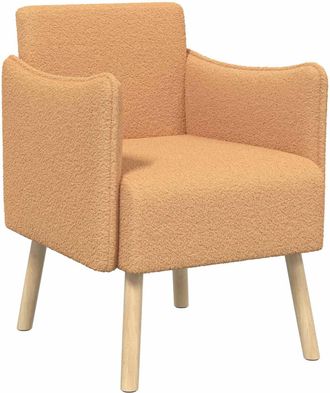 vidaXL Sill&oacute;n Decorativo Beige Boucl&eacute; Vidaxl