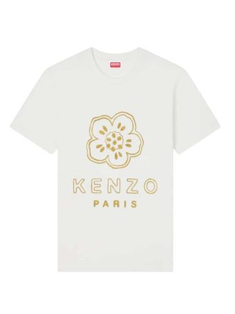 Kenzo Slim Fit Baumwoll-T-Shirt mit Boke Flower-Stickerei