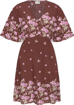 Kaffe Kleedjes, Dames, Bruin, 3Xl, Karosine Jurk