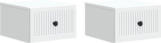 vidaXL Mesita De Noche De Pared 2 Uds. 33 X 34,5 X 20 Cm Vidaxl