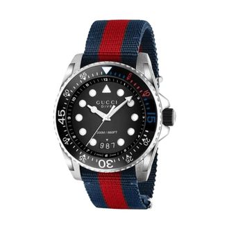 Gucci Accessoires, Heren, Grijs, ONE Size, Nylon, Duikhorloge