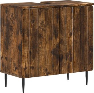 vidaXL Mueble De Lavabo Para Ba&ntilde;o Zwolle Roble Ahumado Vidaxl