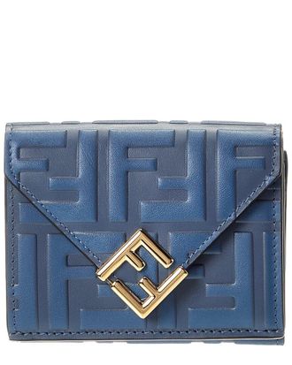 Fendi Fendi Ff Diamonds Leather Card Case