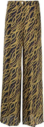 Michael Michael Kors mid-rise wide-leg trousers - women - Viscose/Silk - 2 - Blue