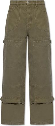 Off-white Low-rise broek - Heren - Wijde Broeken - Groen - W29 - Katoen - Broeken