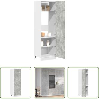 vidaXL vidaXL Armadio cucina - Mobile per Frigo Lyon Grigio Cemento 60x57x207 cm