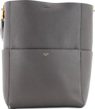 Celine Sangle Seau Bag Calfskin Large shoulder bag - Grijs