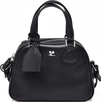 Courr&egrave;ges Tassen, Dames, Zwart, ONE Size, Leer, Pochette