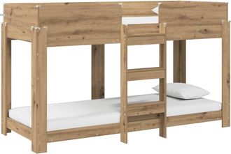 vidaXL Cama Litera Para Ni&ntilde;os Roble Artisan 75 X 190 Cm Vidaxl