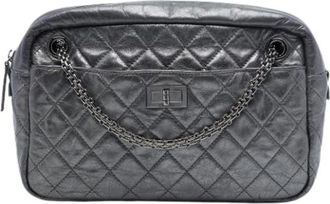Chanel Pre-owned Reissue Crossbody Bag - Dames - Vintage Schoudertas - Grijs - ONE Size - Leer - Vintage