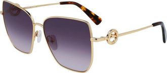 Longchamp Gouden Metalen Zonnebril