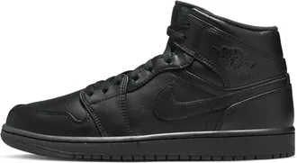 Nike Jordan Mens Air Jordan 1 Mid Shoes in Black | 554724-093