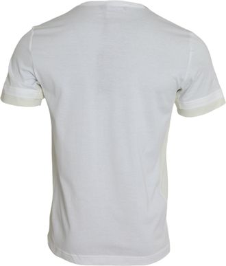 Dolce & Gabbana White Cotton Pocket Short Sleeves Mens T-shirt