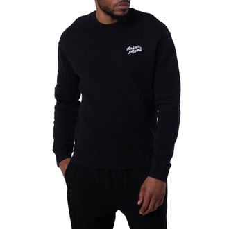 Maison Kitsun&eacute; Mens Embroidered Logo Cotton Sweatshirt, Size X-Large