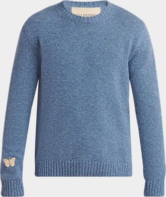 Valentino Garavani Men & apos;s Butterfly Wool Sweater