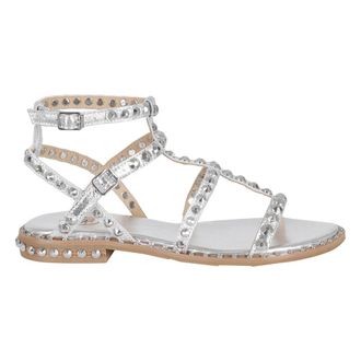 Ash Flat Sandals, female, Gray, Size: 10 US Flat Sandal