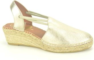 Viguera Stijlvolle Spie Z Jute Tas - Dames - Sleehakken - Geel - 40 EU - Jute - Schoenen