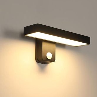 OEM Aplique De Pared Led Para Exteriores Ip65 Con Sensor De Movimiento, 17 W, 3000 K, L&aacute;mpara De Pared Moderna Ajustable 350&deg; Con Sensor De Movimiento Par