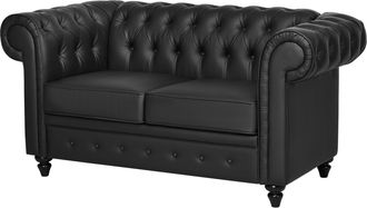 HOMCOM Homcom Moderno Divano Due Posti Stile Chesterfield In Pu 160x84x80 Cm