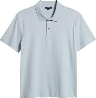Vince Peach Cotton Jersey Polo Shirt in Playa Blue at Nordstrom, Size Xx-Large