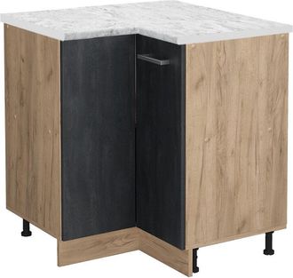 Vicco Armario De Esquina R-line, Hormig&oacute;n Negro, 75.6 Cm Et M&aacute;rmol, Vicco