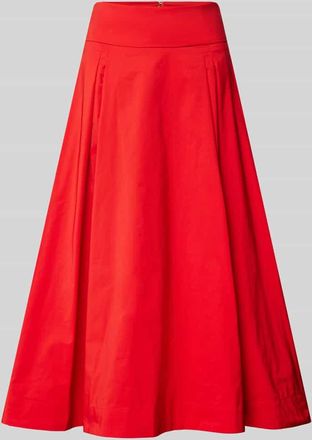 Essentiel Midirock mit Kellerfalten Modell Hosanna in Rot, Größe 34