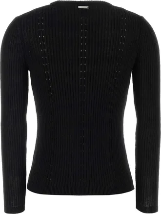 Calvin Klein Womens Black Knit Cardigan Exterior: Polyester Maglieria Sweater