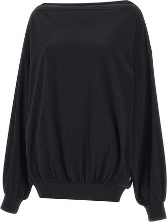 Maison Margiela Truien & Vesten, Dames, Zwart, L, Katoen, Trui met ronde hals