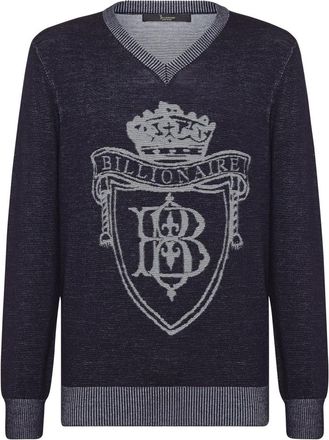 Billionaire Boys Club Sweater Love - Heren - V-hals truien - Blauw - 3XL - Wol - Truien & Vesten