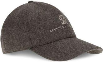 Brunello Cucinelli BRM038P9850CVE31BB Fleece Wool Baseball Cap - Brown