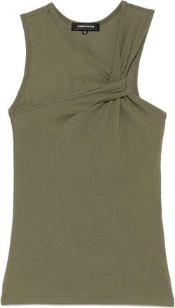 Barbara Bui Canotta asimmetrica con dettaglio drappeggiato - Verde