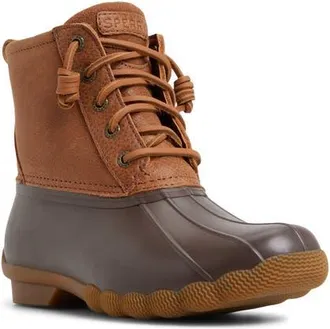 Sperry Top-Sider Saltwater Waterproof Rain Boot in Dark Brown/brown at Nordstrom, Size 5