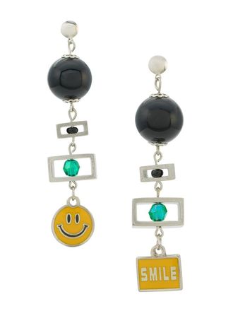 Amir Slama Smiles earrings - Black