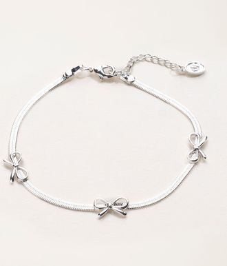 Fat Face FatFace Silver Tone Bow Bracelet