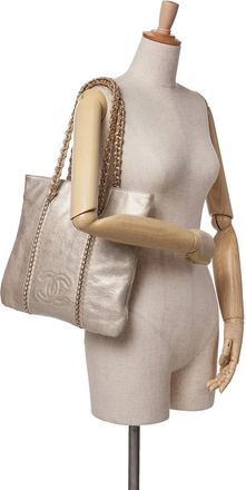 Chanel Shopper - 2005-2006 Metallic Goatskin Luxe Ligne Tote - für Damen