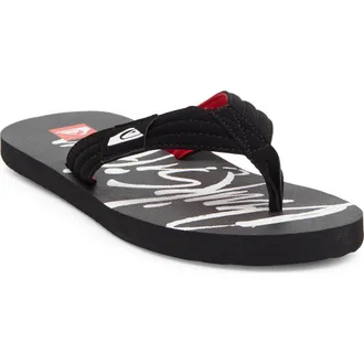 Quiksilver Dune Flip Flop in Black/Red at Nordstrom Rack, Size 13
