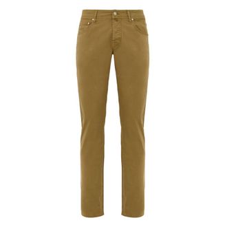 Jacob Cohen Yellow Cotton Skinny Mens Pants